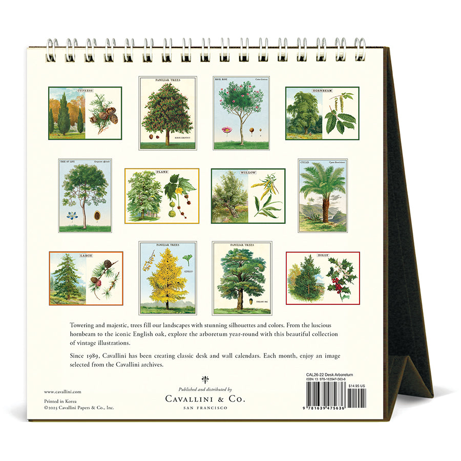 Cavallini & Co - 2026 Desk Calendar - Arboretum