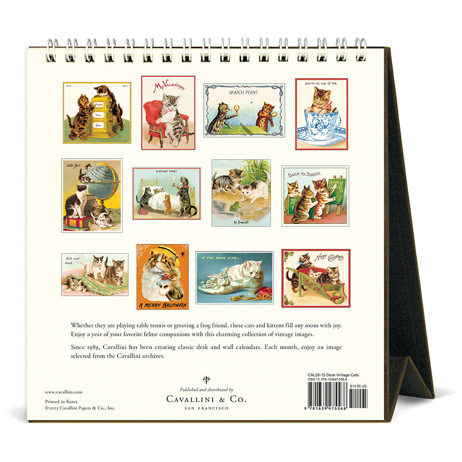 Cavallini & Co - 2026 Desk Calendar - Cats