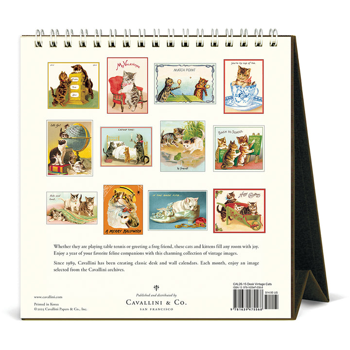 Cavallini & Co - 2026 Desk Calendar - Cats