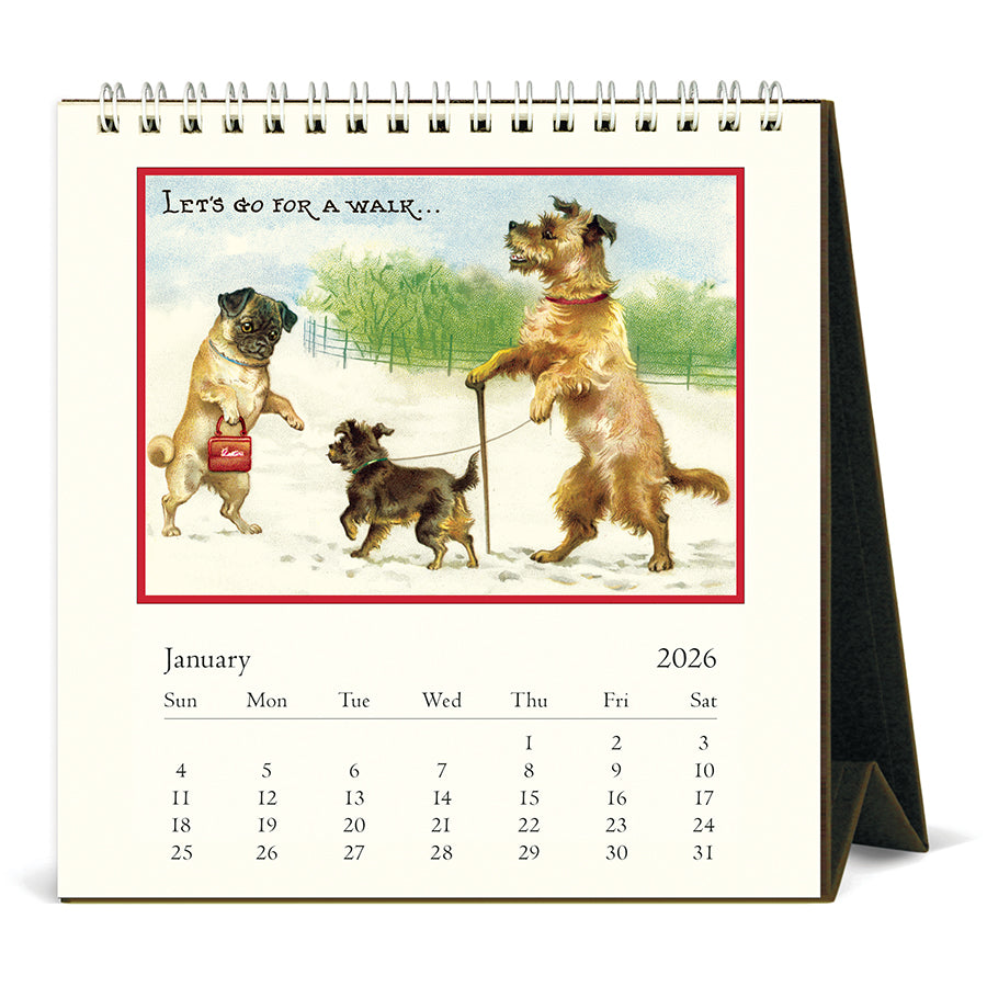 Cavallini & Co - 2026 Desk Calendar - Dogs