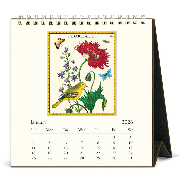 Cavallini & Co - 2026 Desk Calendar - Floreale