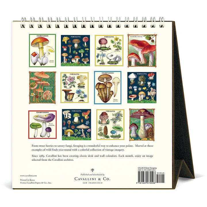 Cavallini & Co - 2026 Desk Calendar - Foraging
