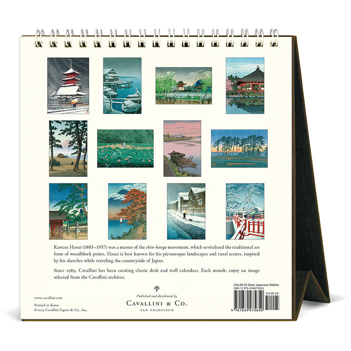 Cavallini & Co - 2026 Desk Calendar - Japanese Woodblocks