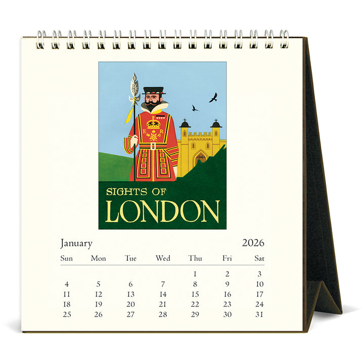 Cavallini & Co - 2026 Desk Calendar - London