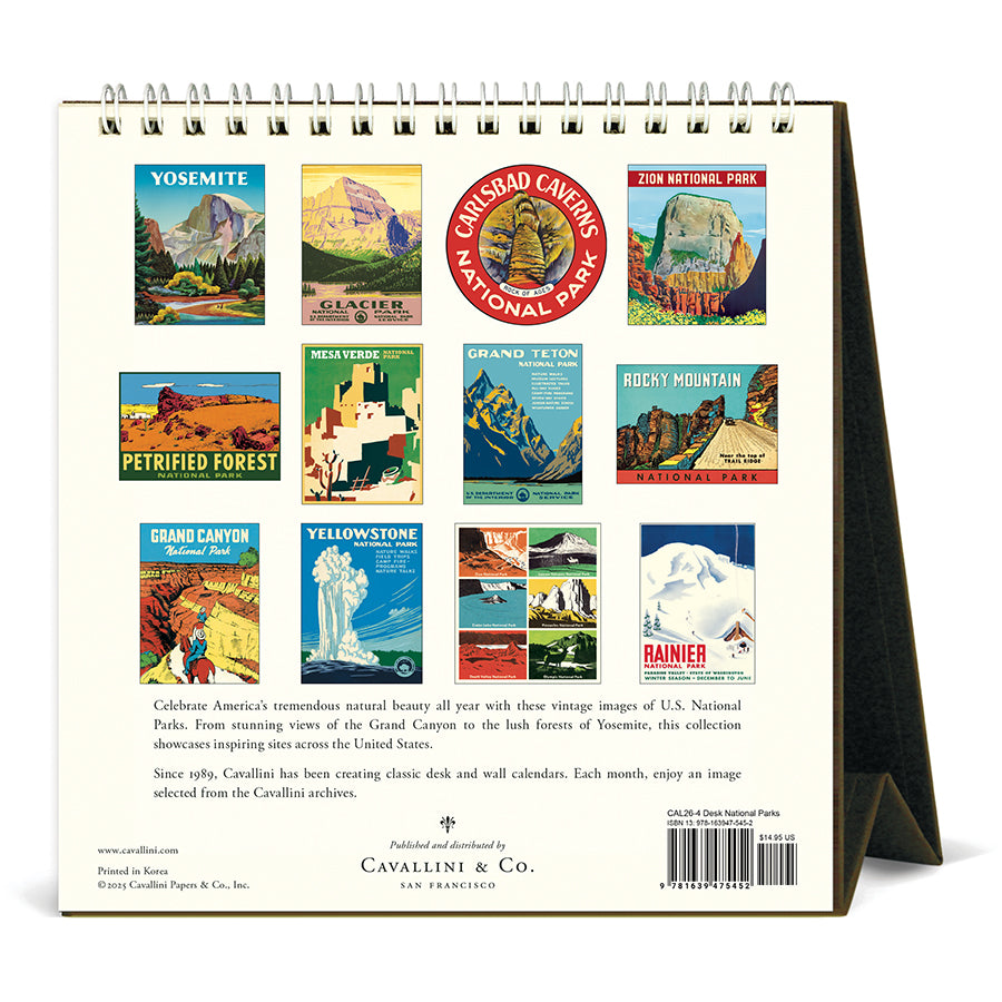 Cavallini & Co - 2026 Desk Calendar - National Park