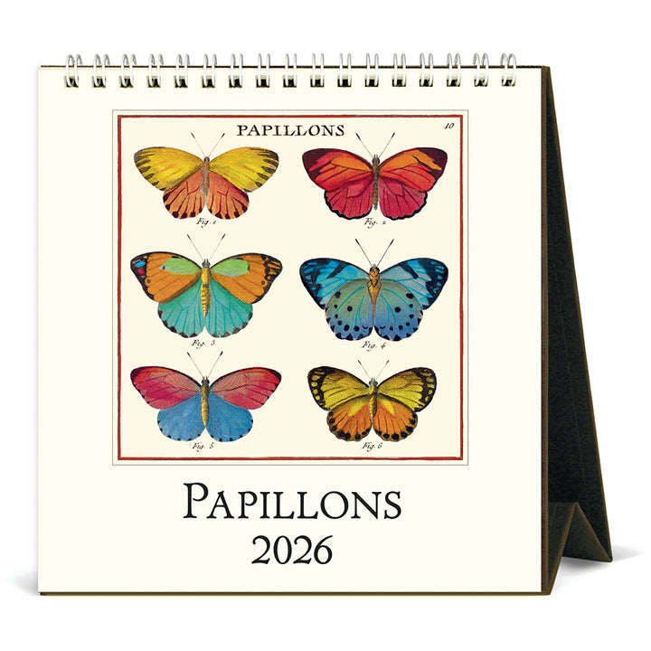 Cavallini & Co - 2026 Desk Calendar - Papillons