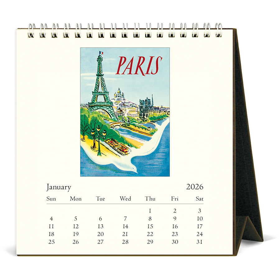 Cavallini & Co - 2026 Desk Calendar - Paris