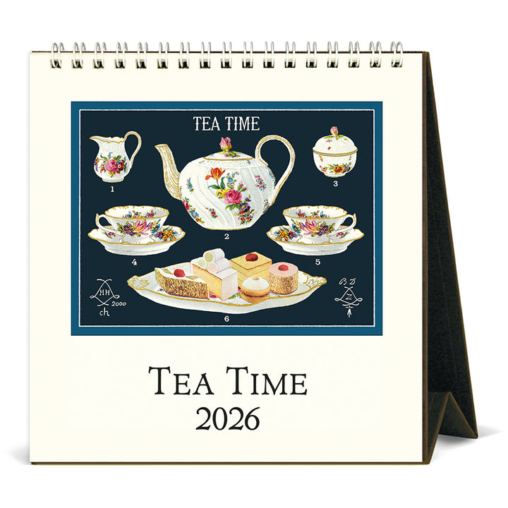 Cavallini & Co - 2026 Desk Calendar - Tea Time
