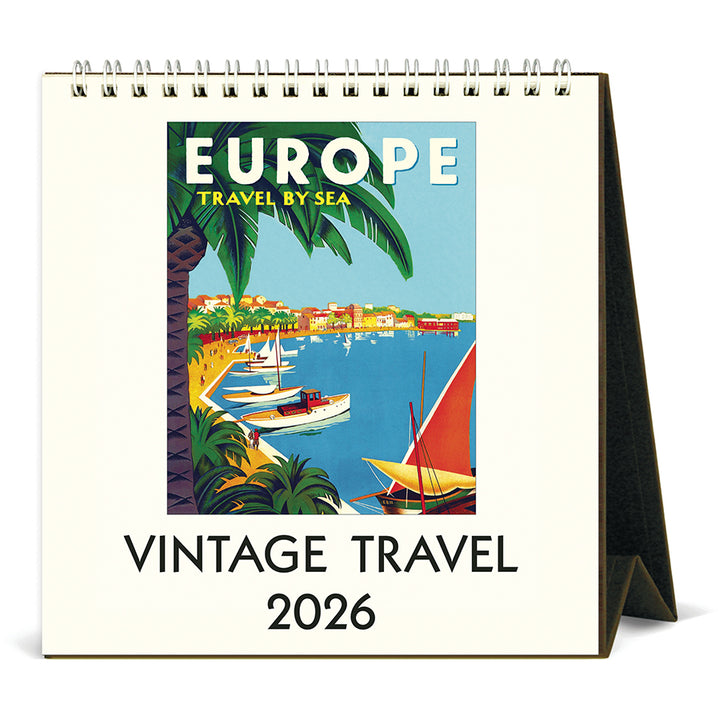 Cavallini & Co - 2026 Desk Calendar - Vintage Travel
