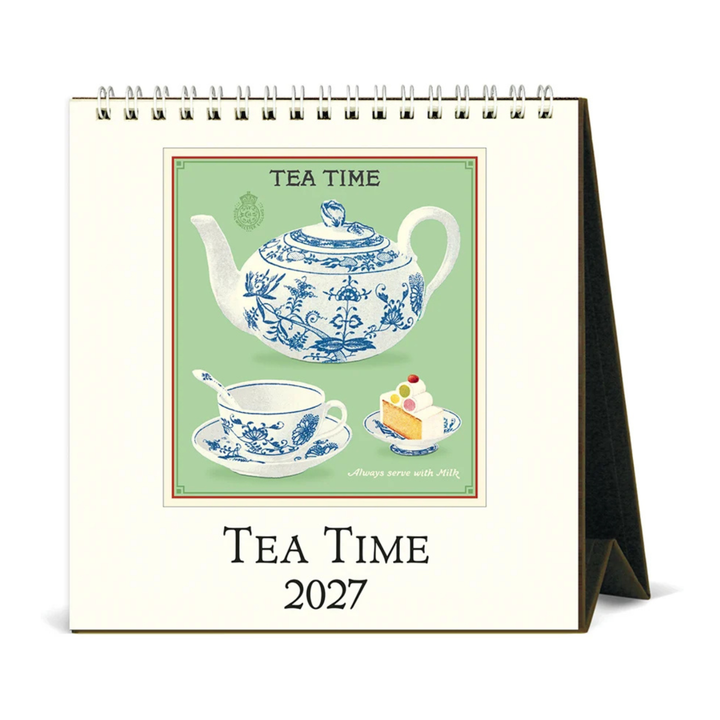 Cavallini & Co - 2027 Desk Calendar - Tea Time