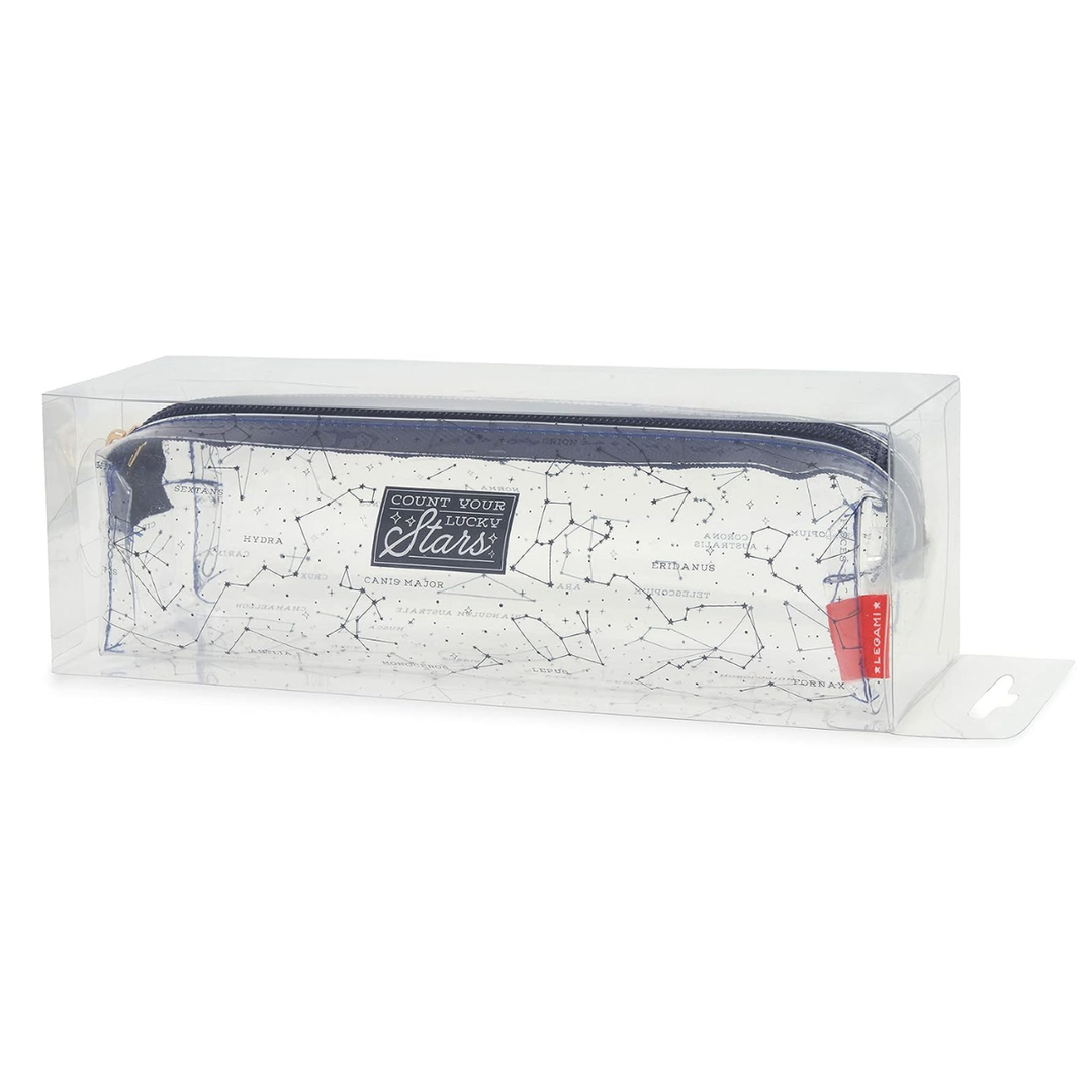 LEGAMI - My Pencil Case - Transparent with Zipper - Count Your Lucky Stars