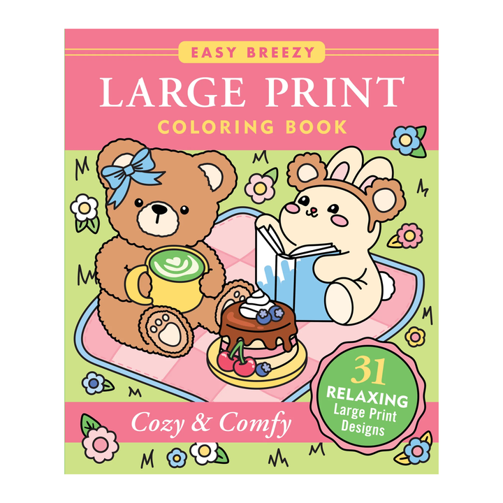Peter Pauper Press - Large Print Coloring Book - Cozy & Comfy