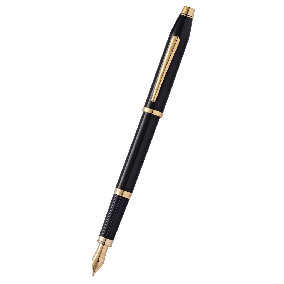 Cross - Century II Fountain Pen - Black Lacquer - 23KT Gold Appointments