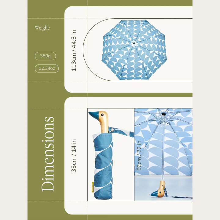Original Duckhead - Compact Umbrella - Denim Moon