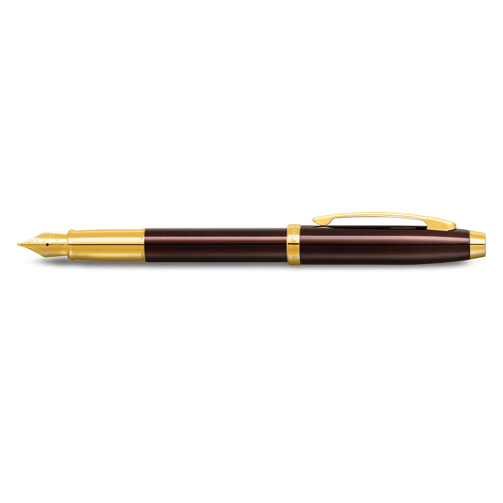 Sheaffer - 100 Fountain Pen - Coffee Brown with Gold Trim
