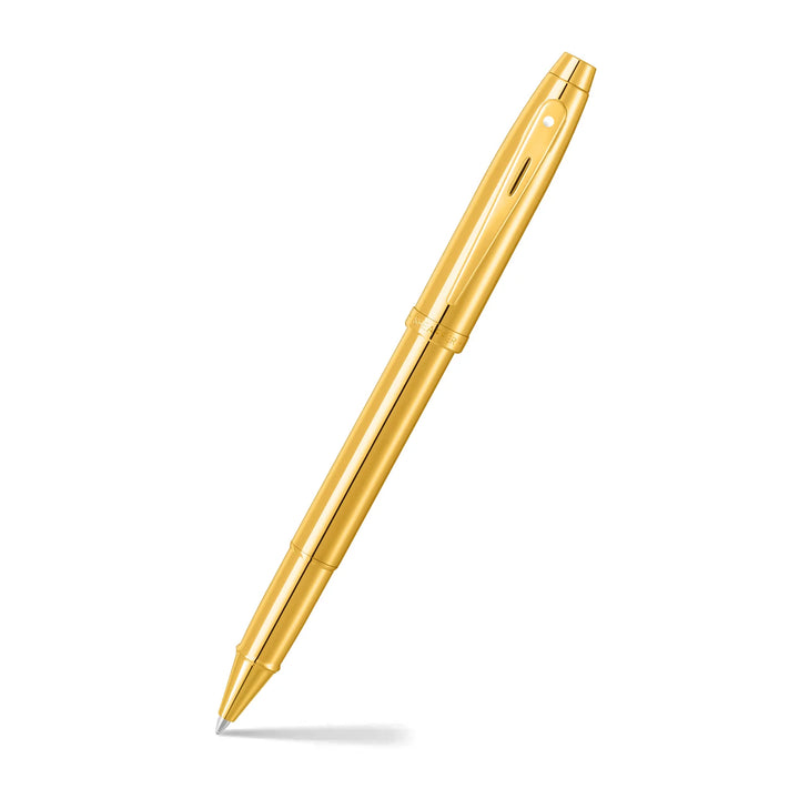 Sheaffer - 100 Rollerball Pen - Glossy PVD Gold with Gold Trim