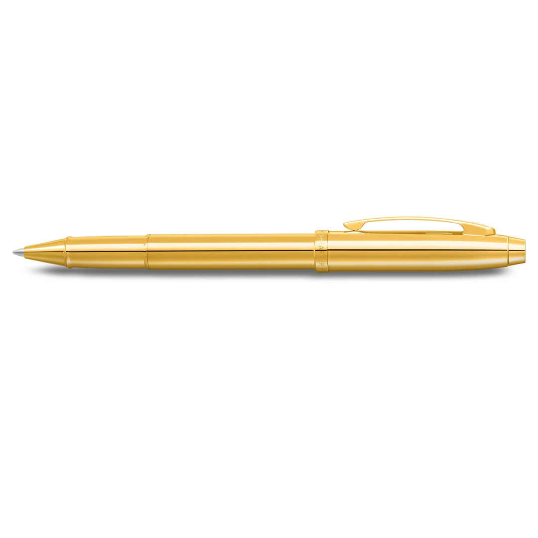 Sheaffer - 100 Rollerball Pen - Glossy PVD Gold with Gold Trim