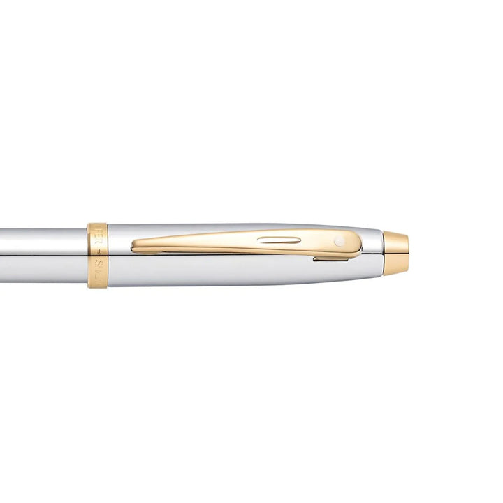 Sheaffer - 100 Ballpoint Pen - Chrome with Gold Tone Trim