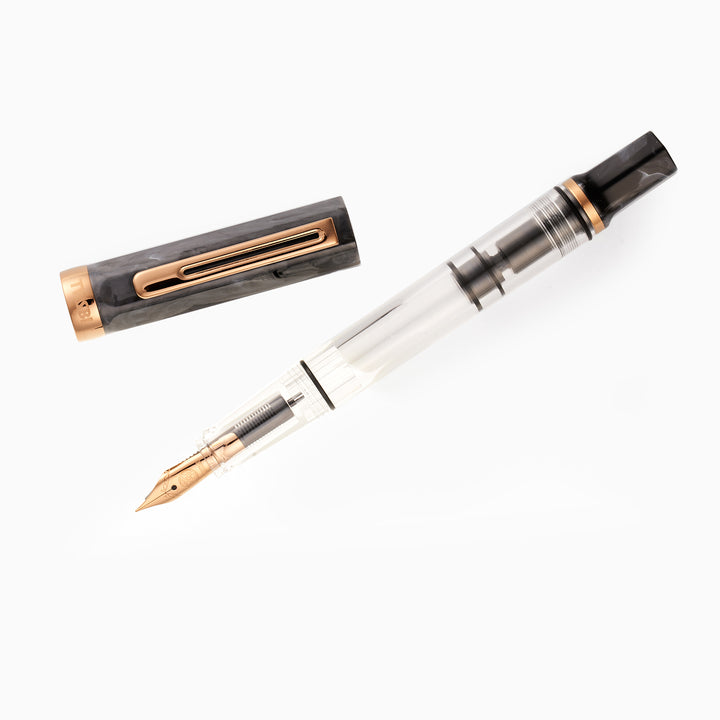 TWSBI - Eco Fountain Pen - Black Marble with Bronze Trim
