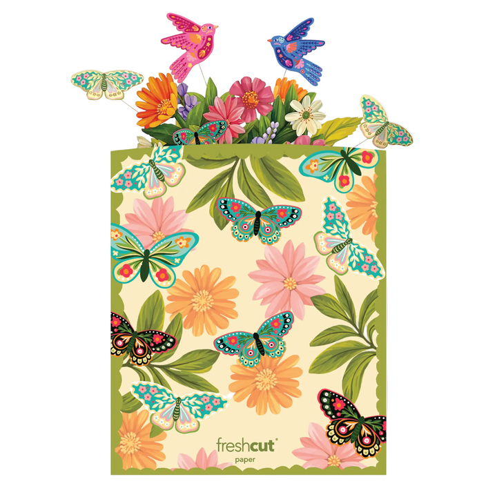 Fresh Cut Paper - Life Sized Pop-Up Flower Bouquet with Note Card - Enchanted Garden