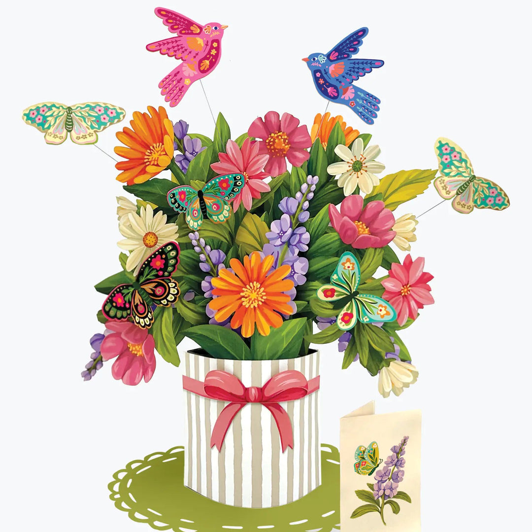 Fresh Cut Paper - Life Sized Pop-Up Flower Bouquet with Note Card - Enchanted Garden