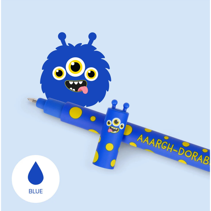 Legami - Erasable Gel Pen - Monster - Blue