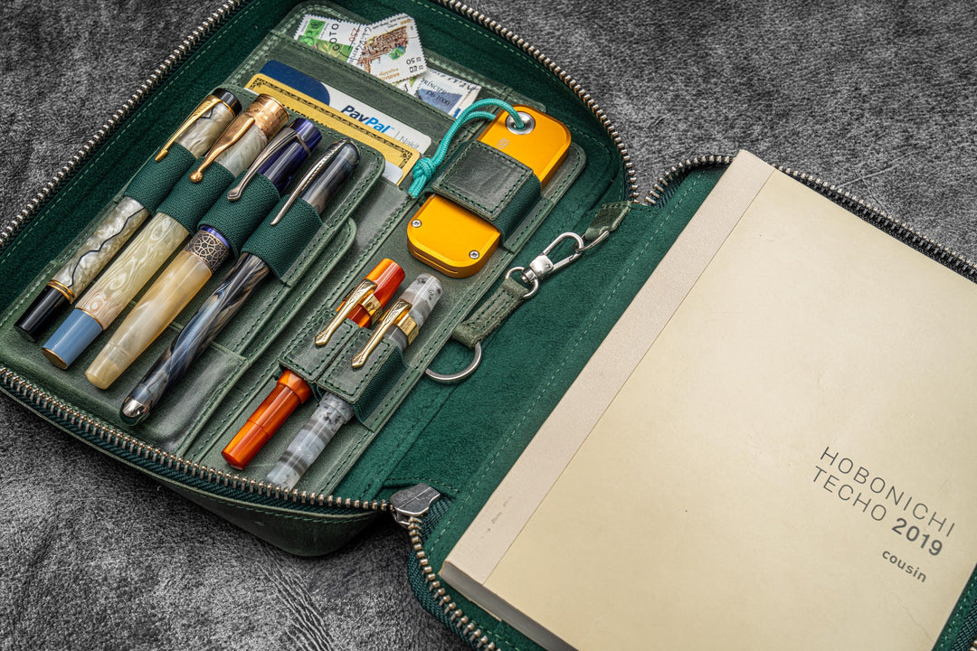 Galen Leather - Expansi-Folio Leather Wide A5 Zip Folio - C. H. Forest
