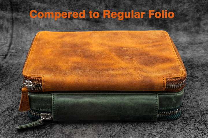 Galen Leather - Expansi-Folio Leather Wide A5 Zip Folio - C. H. Forest
