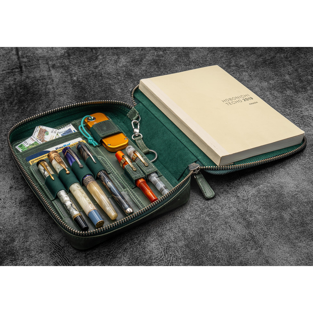 Galen Leather - Expansi-Folio Leather Wide A5 Zip Folio - C. H. Forest
