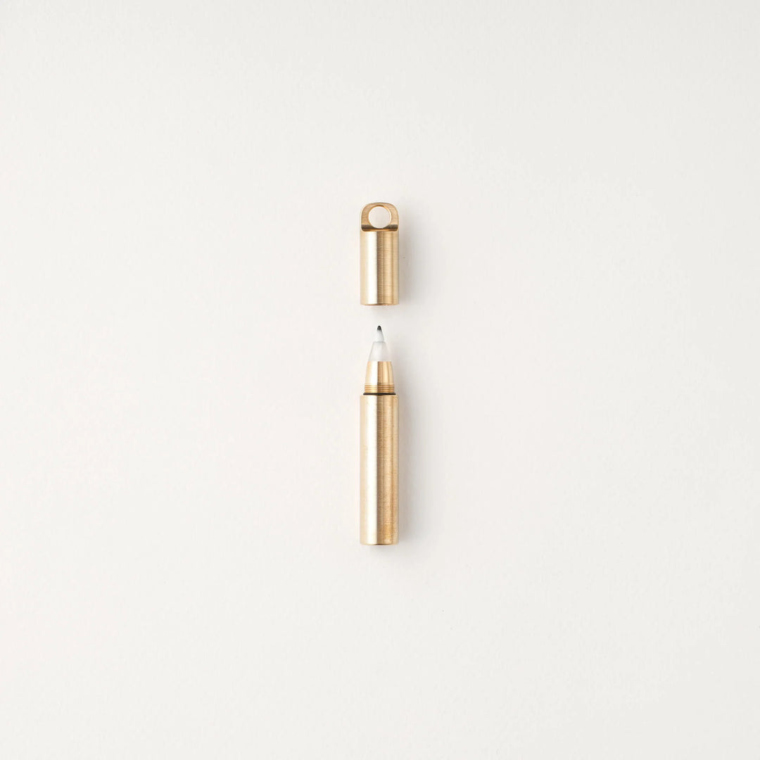 Tom's Studio - Field Mouse - Refillable Mini Travel Pen - Brass