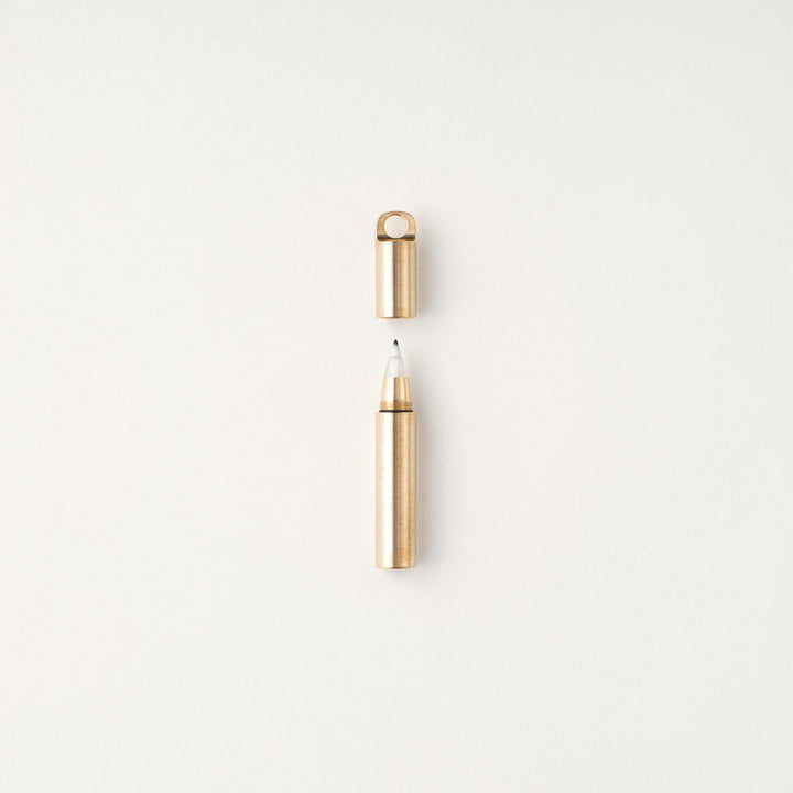 Tom's Studio - Field Mouse - Refillable Mini Travel Pen - Brass