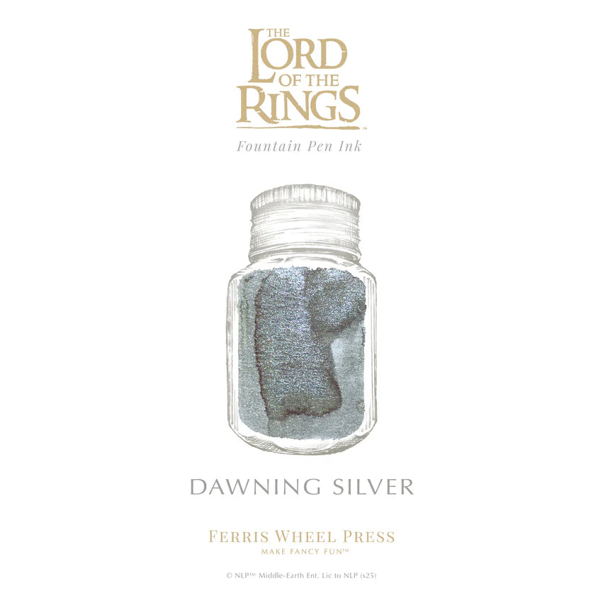 Ferris Wheel Press X Warner Brothers - The Lord of the Rings - Fountain Pen Ink - Dawning Silver 10 mL