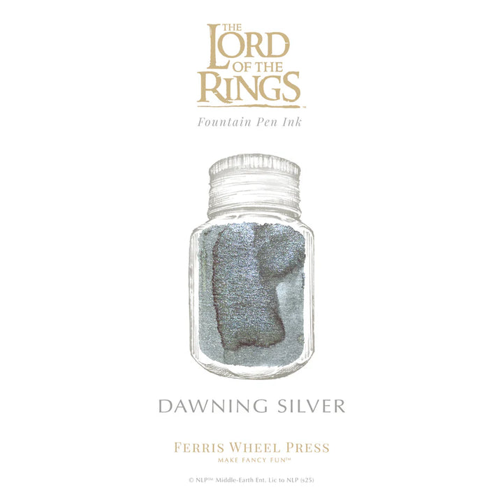 Ferris Wheel Press X Warner Brothers - The Lord of the Rings - Fountain Pen Ink - Dawning Silver 10 mL