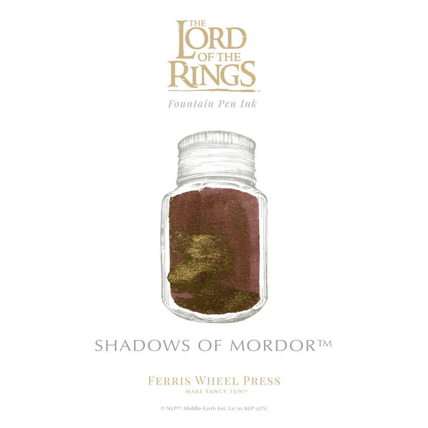 Ferris Wheel Press X Warner Brothers - The Lord of the Rings - Fountain Pen Ink - Shadows of Mordor 10 mL