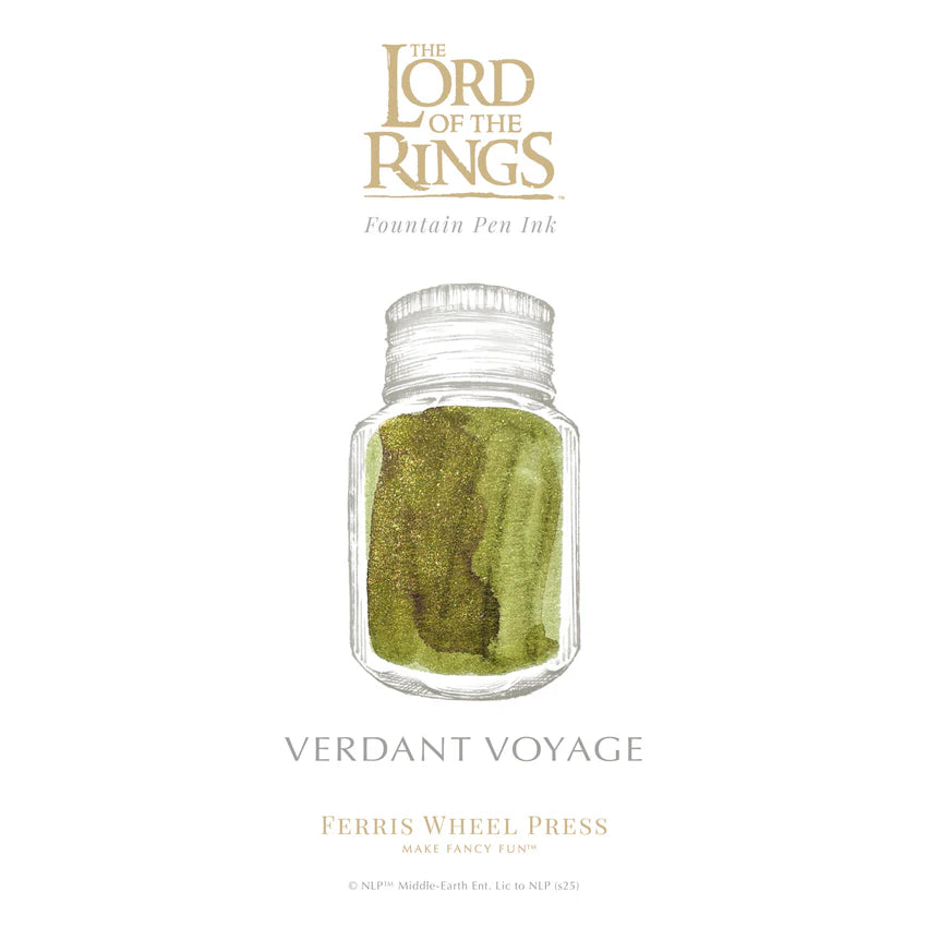 Ferris Wheel Press X Warner Brothers - The Lord of the Rings - Fountain Pen Ink - Verdant Voyage 10 mL