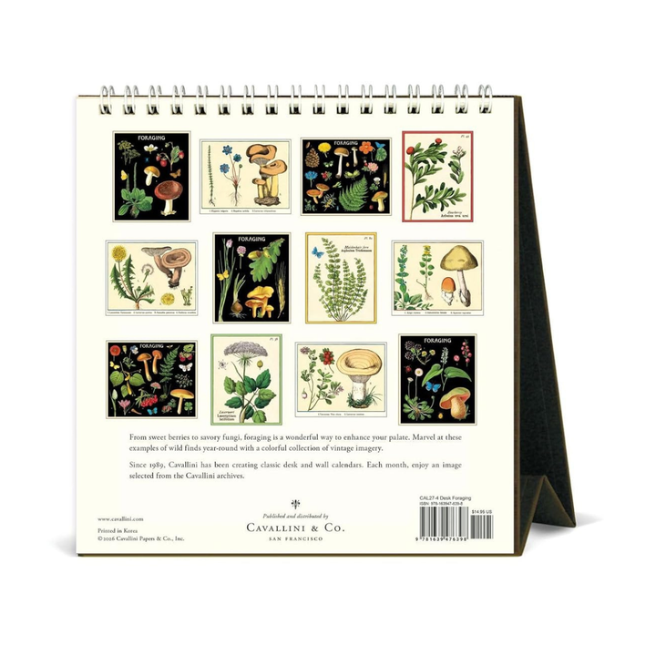 Cavallini & Co - 2027 Desk Calendar - Foraging