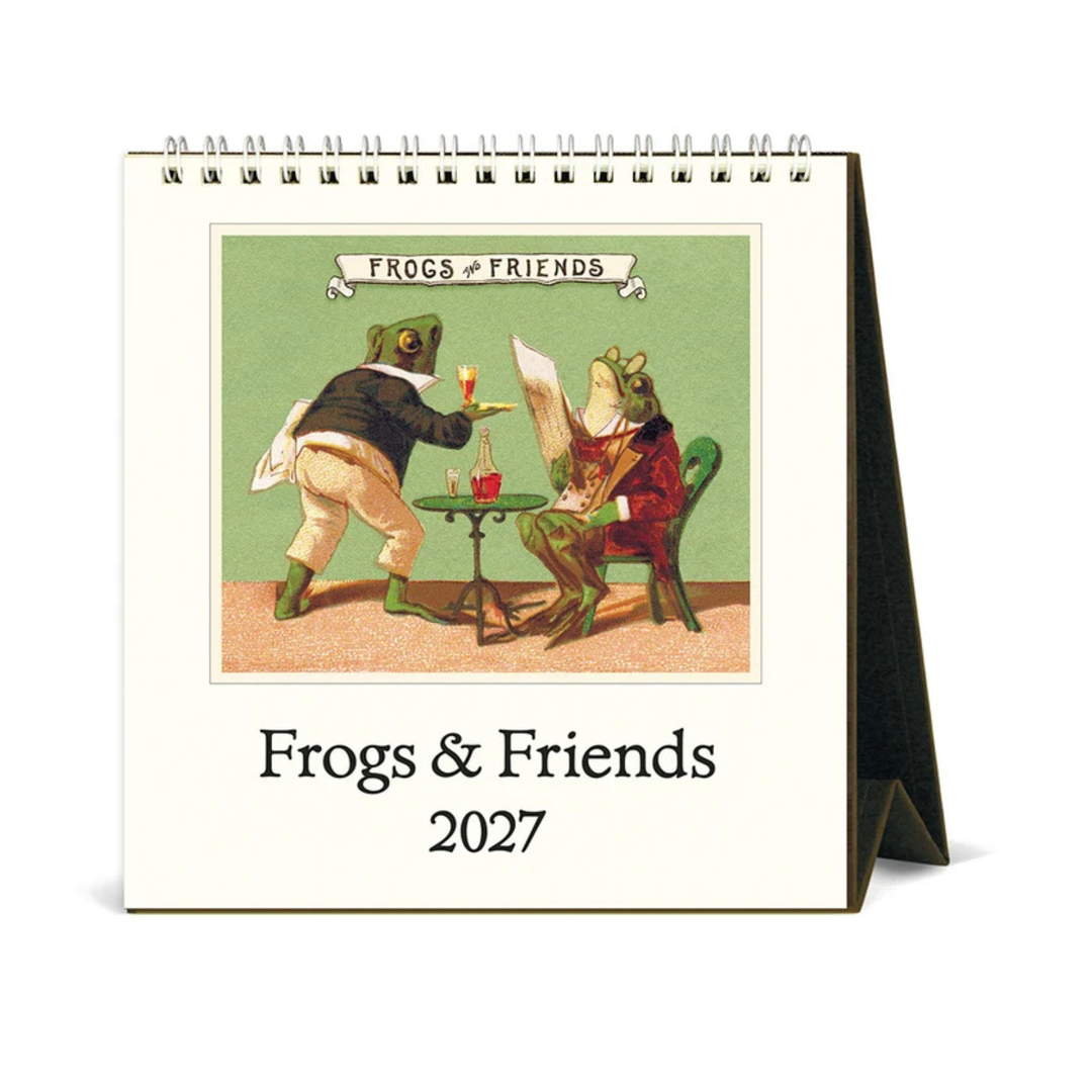 Cavallini & Co - 2027 Desk Calendar - Frogs & Friends