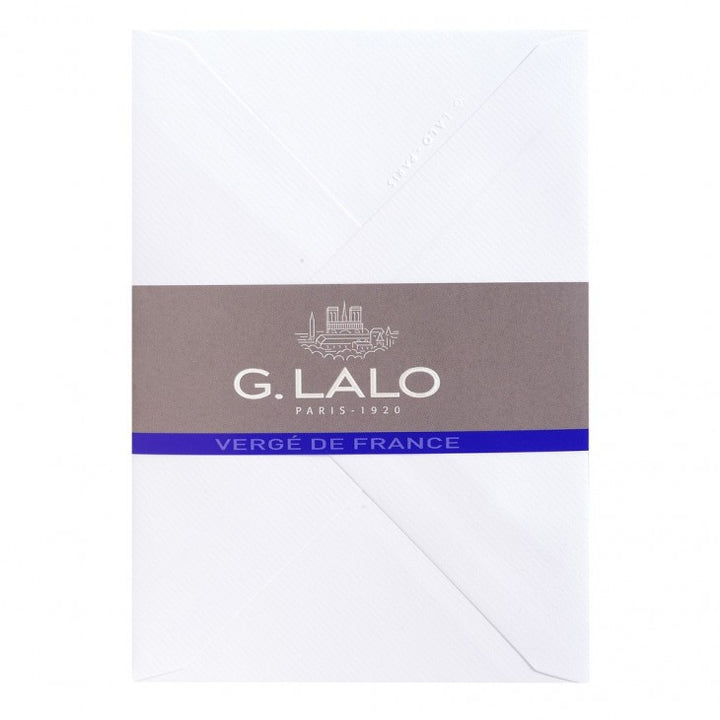 G. LALO - Vergé de France - 4.5 x 6.4 in. Envelopes (Pack of 25) - Extra White