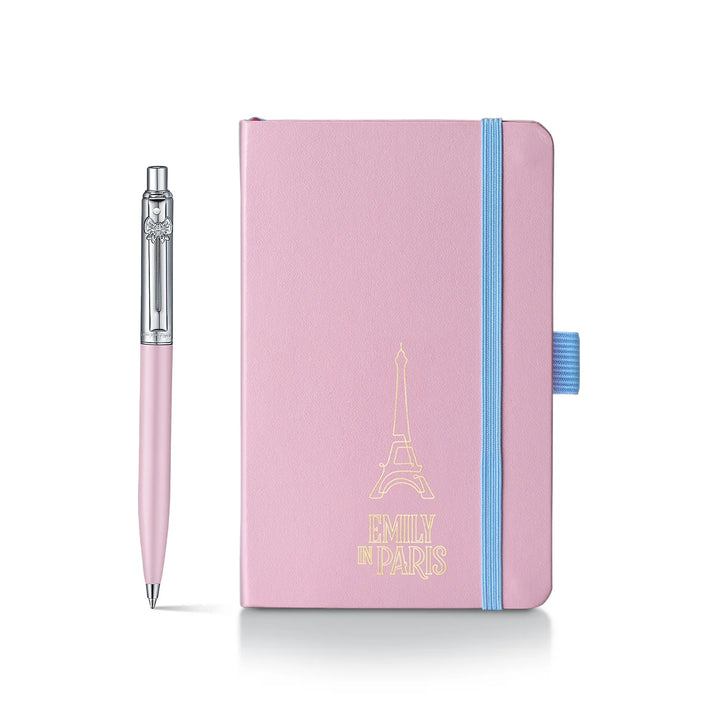 Sheaffer - Emily in Paris - Sentinel 321 Pink Matte Finish Ballpoint Pen and A6 Notebook - Gift Set