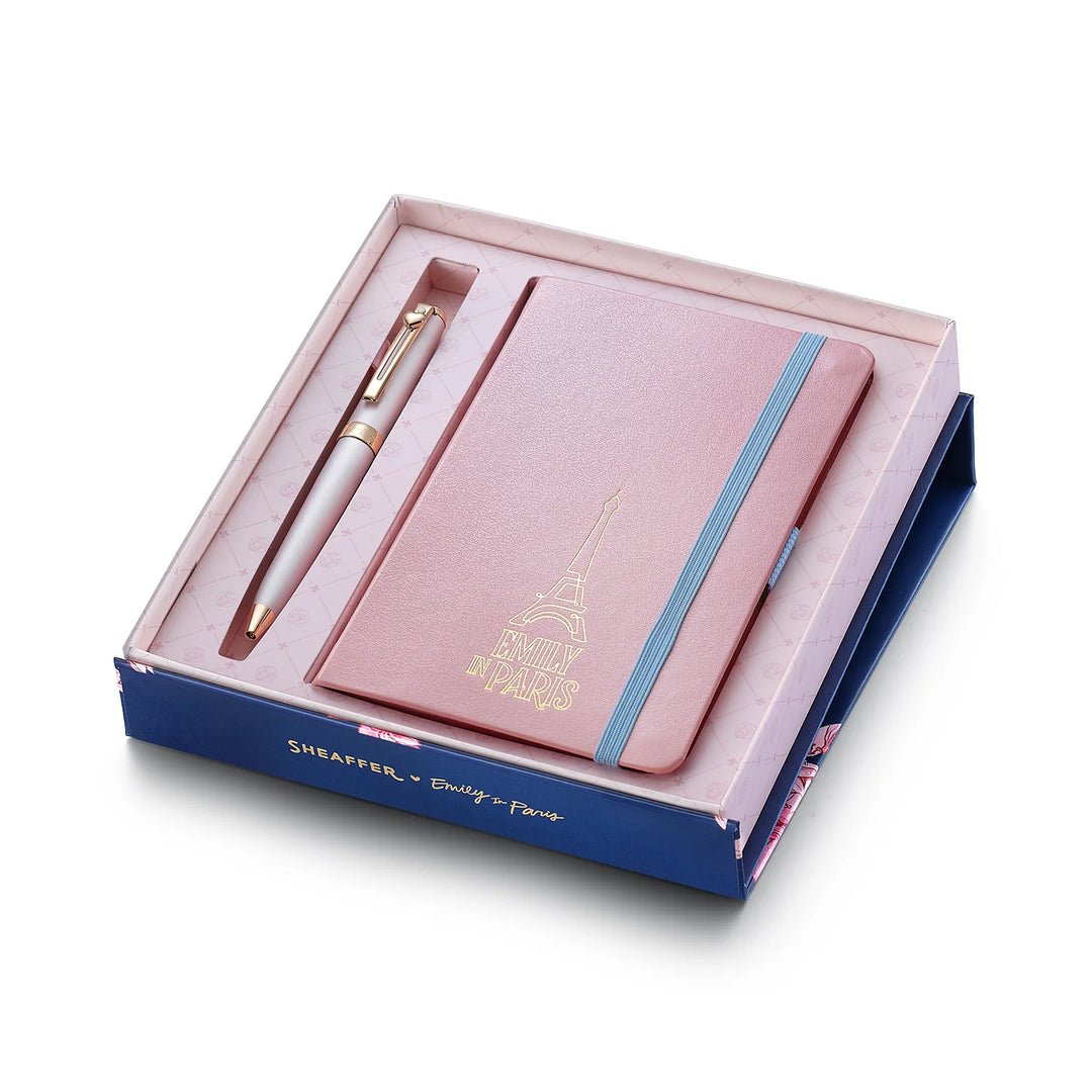Sheaffer - Emily in Paris - Prelude Mini 9810 Pastel Pink Ballpoint Pen and Small Notebook - Gift Set