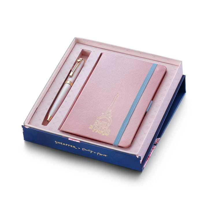 Sheaffer - Emily in Paris - Prelude Mini 9810 Pastel Pink Ballpoint Pen and Small Notebook - Gift Set