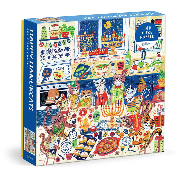 Galison - 500 Piece Puzzle - Happy Hanukcats