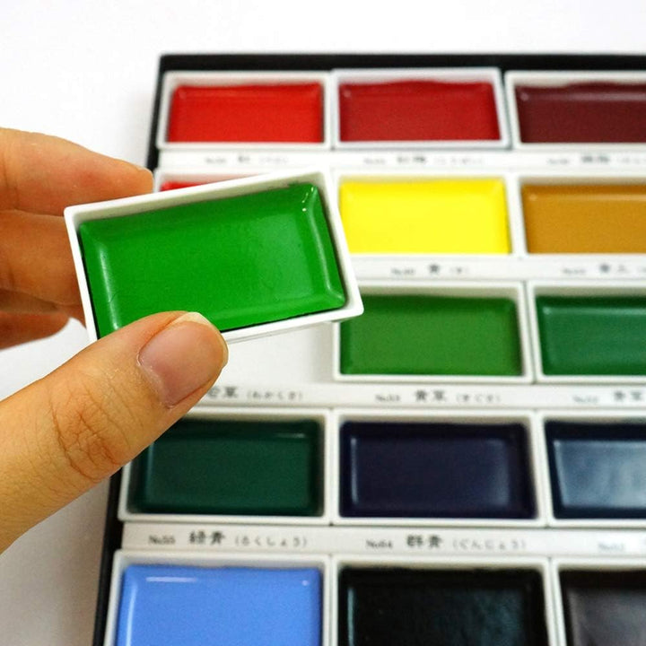 KURETAKE - Gansai Tambi Water-based Pigment Paint - 48 Colour Set