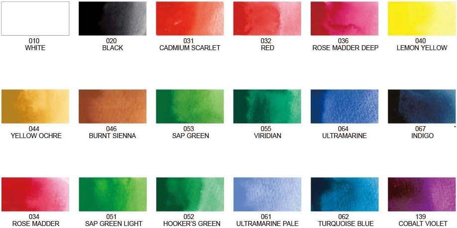 KURETAKE - Gansai Tambi Water-based Pigment Paint - 18 Colour Set