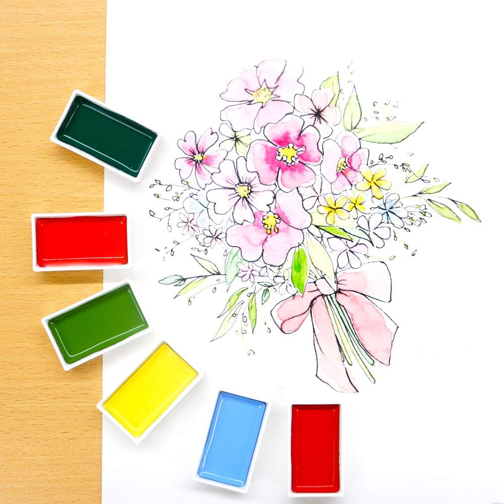 KURETAKE - Gansai Tambi Water-based Pigment Paint - 48 Colour Set