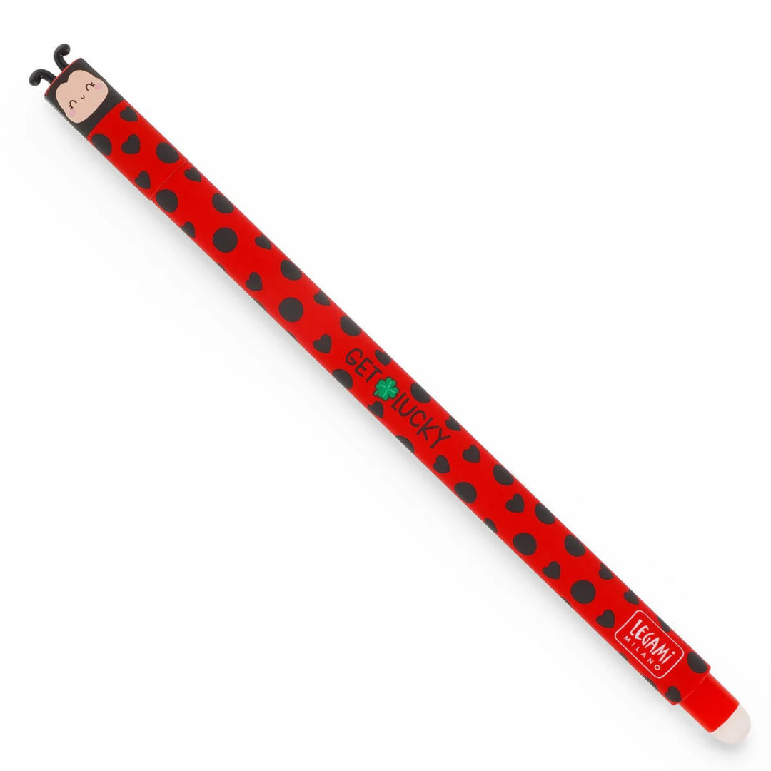 Legami - Erasable Gel Pen - Lady Bug - Red