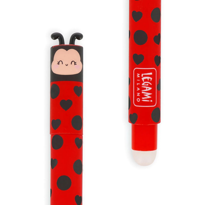 Legami - Erasable Gel Pen - Lady Bug - Red