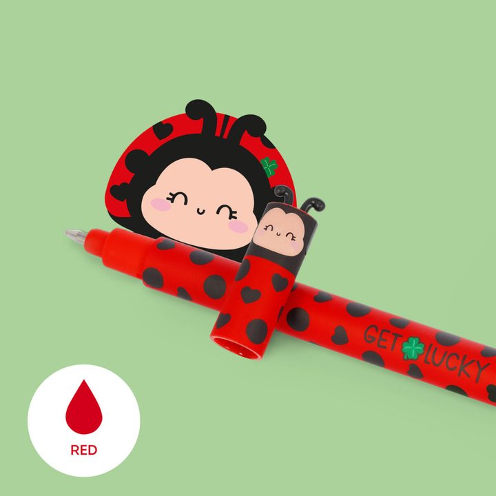 Legami - Erasable Gel Pen - Lady Bug - Red