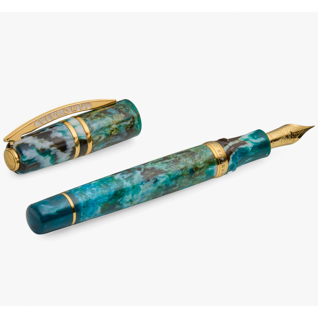 Visconti - Homo Sapiens Nebula Fountain Pen - Limited Edition - Eagle Blue - 18kt Gold Nib