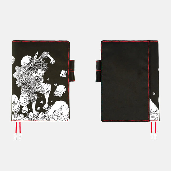 Hobonichi Techo 2026 - A5 Cover Only - ONE PIECE magazine Straw Hat Luffy (Black)